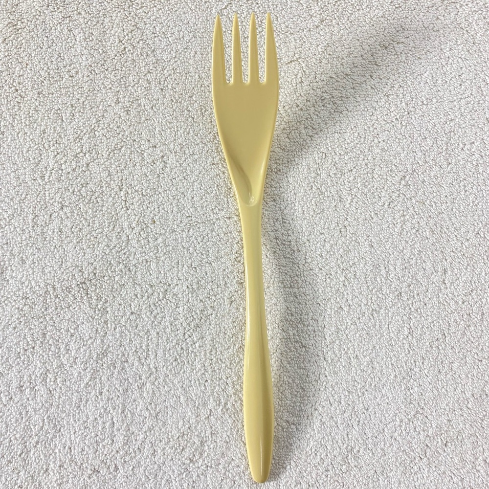 Vintage HutZler Beige Melamine Cooking Fork Serving Fork